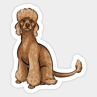 Cute Ginger Poodle Dog Sticker